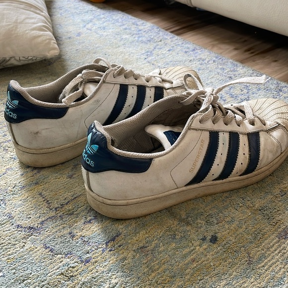 Blue and White Adidas Superstars - Picture 1 of 5